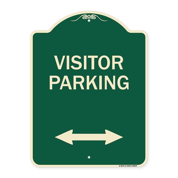 Signmission Reserved Parking Visitor Parking Heavy-Gauge Aluminum Architectural Sign, 24" x 18", G-1824-23025 A-DES-G-1824-23025 - main